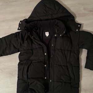 GAP Kids Black Hooded Puffer Jacket